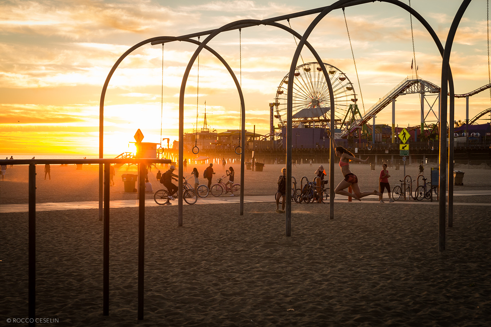 Santa Monica Pier at Sunset workout