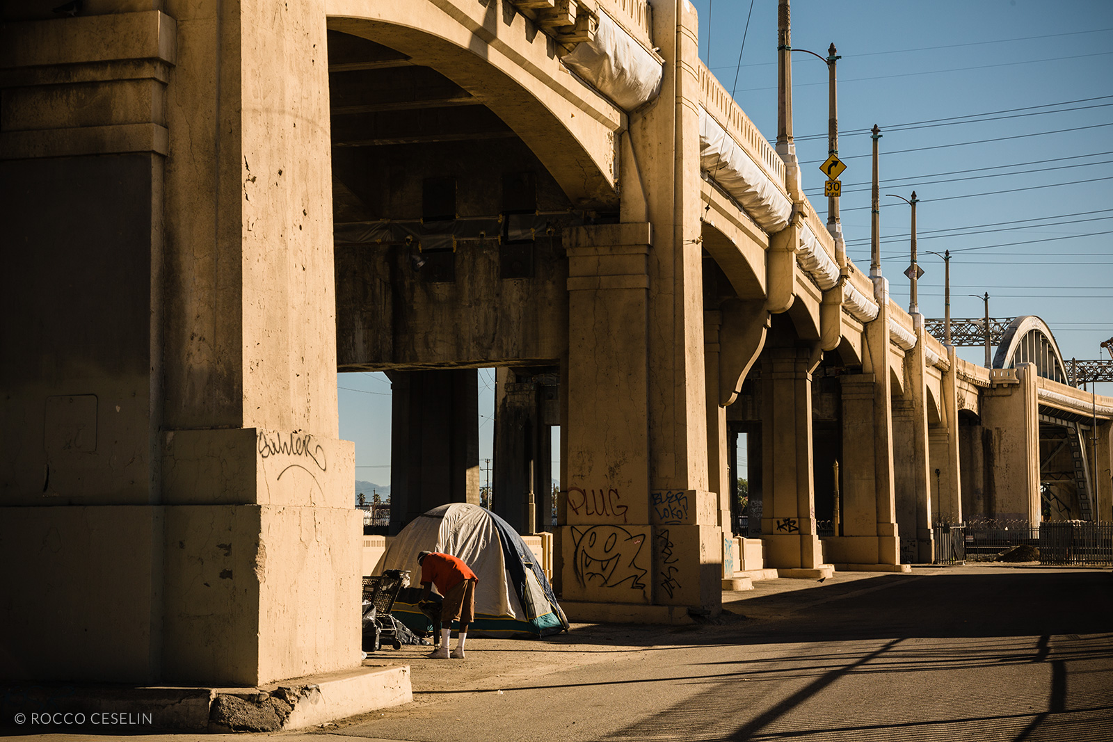 Under the 6th street bridge
