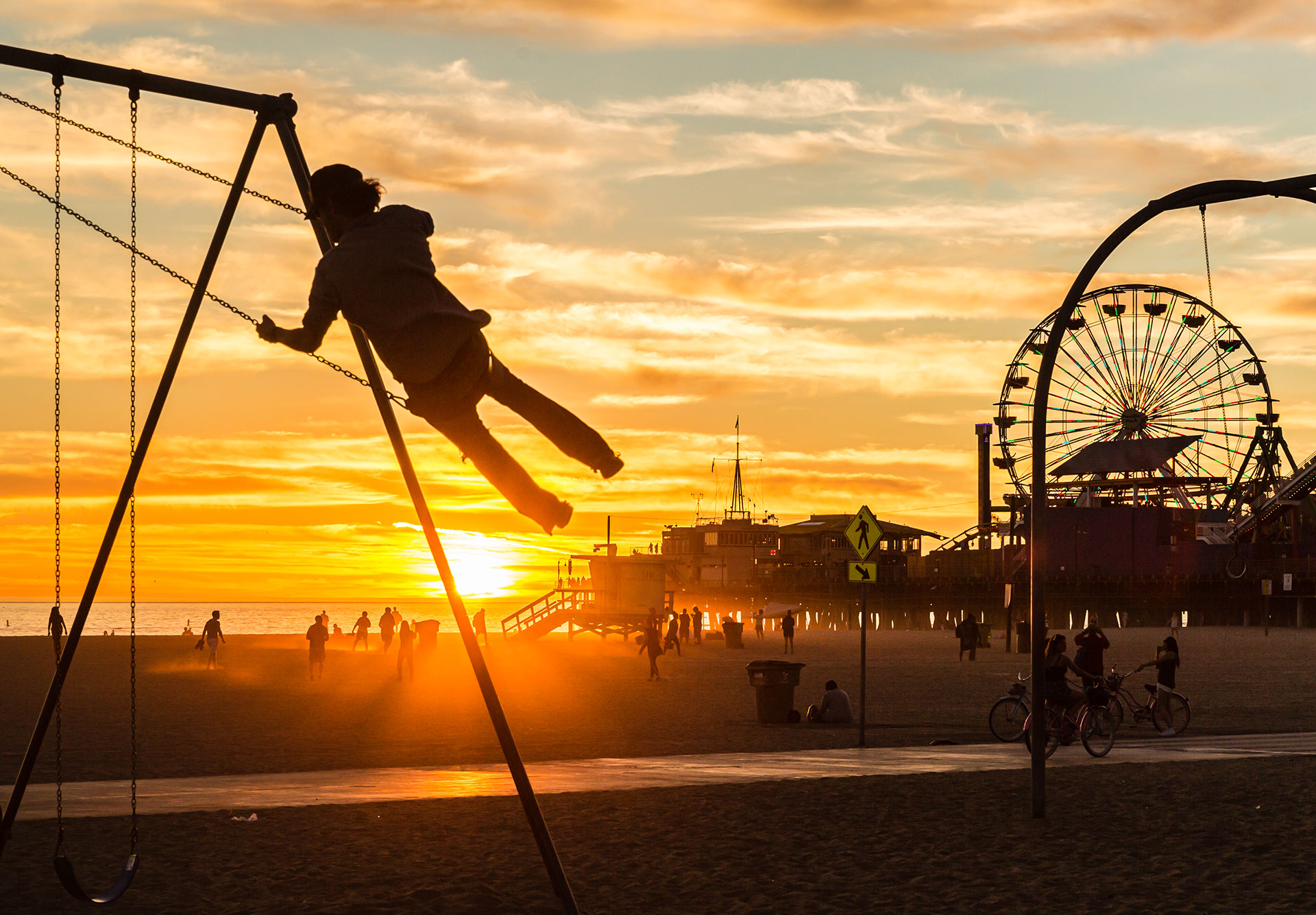 Santa Monica Pier at Sunset