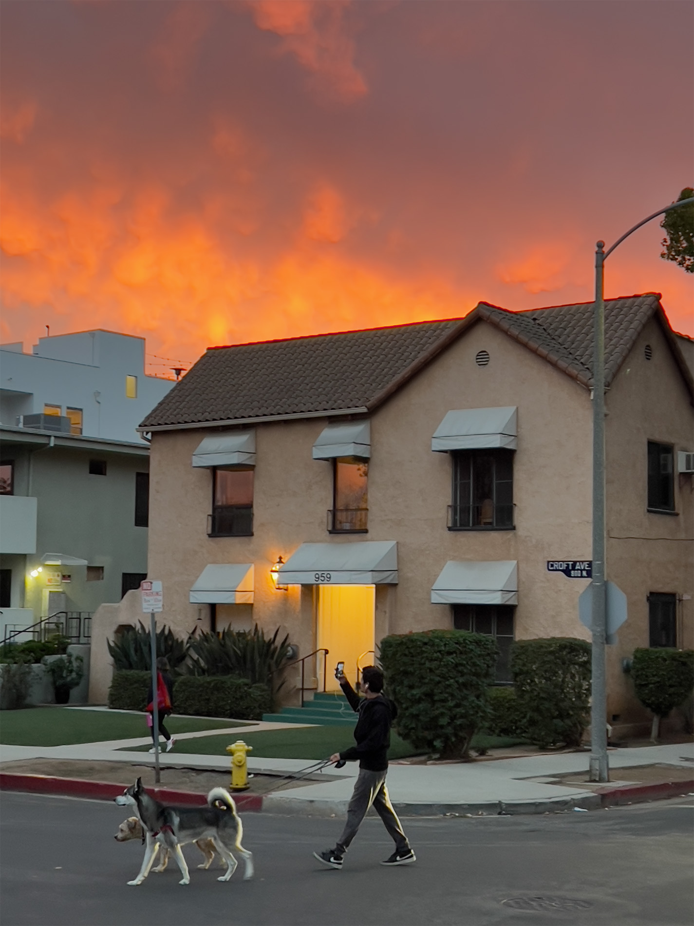 Los Angeles Fire in the Ski