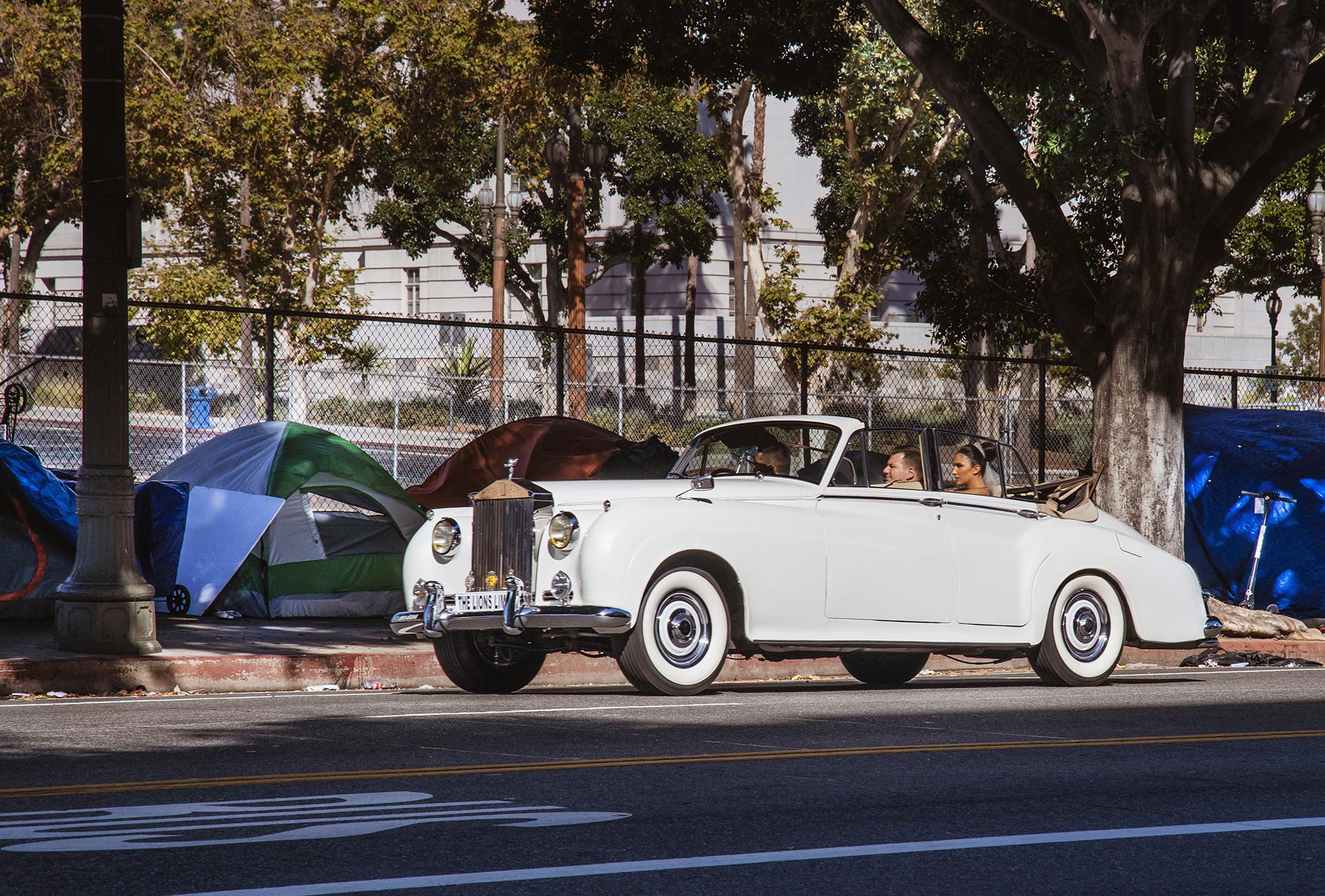 Vintage Rolls Royce in Downtown Los Angeles 